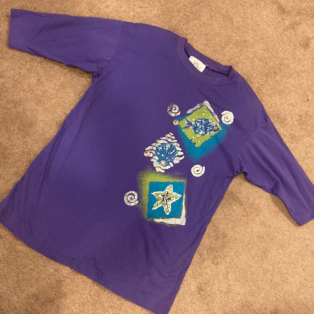 🦩Adorable 80s vintage tunic with embellishments size 1x